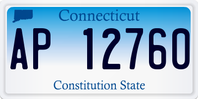 CT license plate AP12760