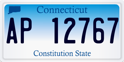 CT license plate AP12767