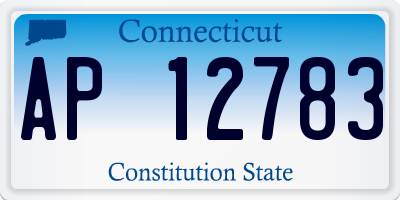 CT license plate AP12783