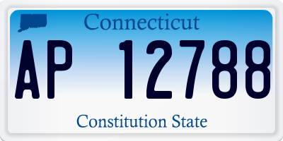 CT license plate AP12788