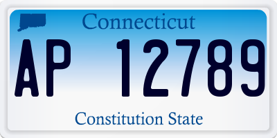 CT license plate AP12789