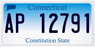 CT license plate AP12791