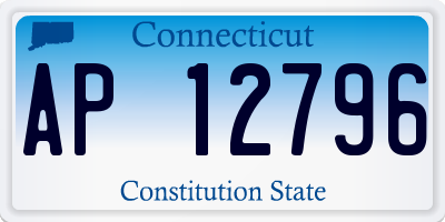 CT license plate AP12796
