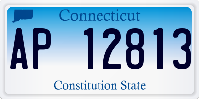 CT license plate AP12813