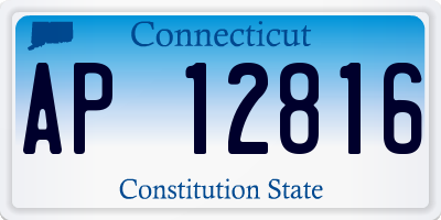 CT license plate AP12816