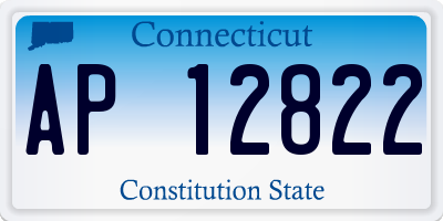 CT license plate AP12822