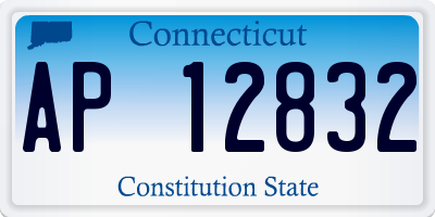 CT license plate AP12832