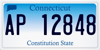 CT license plate AP12848