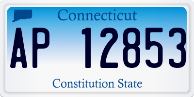 CT license plate AP12853