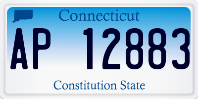 CT license plate AP12883