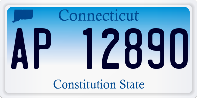 CT license plate AP12890