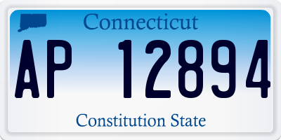 CT license plate AP12894