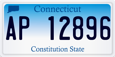 CT license plate AP12896