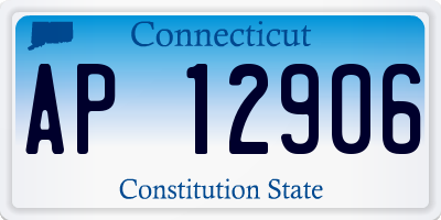CT license plate AP12906