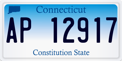 CT license plate AP12917