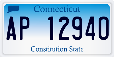 CT license plate AP12940