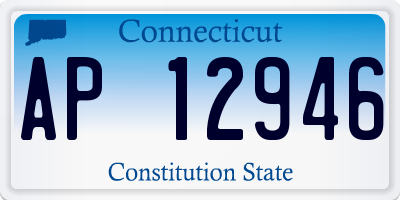CT license plate AP12946