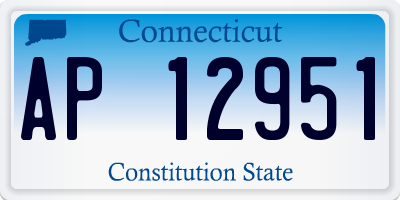 CT license plate AP12951