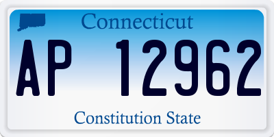 CT license plate AP12962