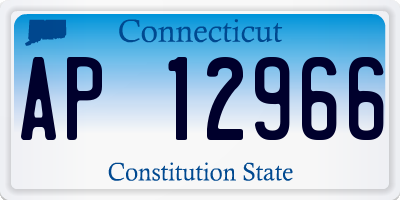 CT license plate AP12966