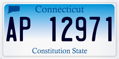 CT license plate AP12971