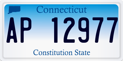 CT license plate AP12977