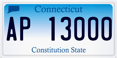 CT license plate AP13000