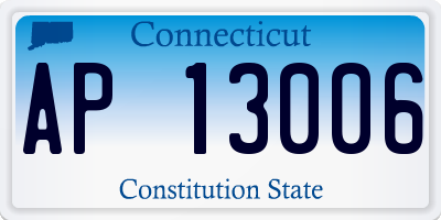 CT license plate AP13006