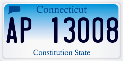 CT license plate AP13008