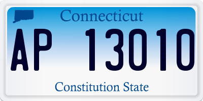 CT license plate AP13010