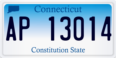 CT license plate AP13014