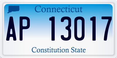 CT license plate AP13017