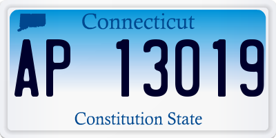 CT license plate AP13019