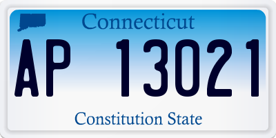 CT license plate AP13021