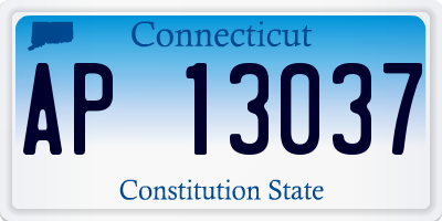CT license plate AP13037