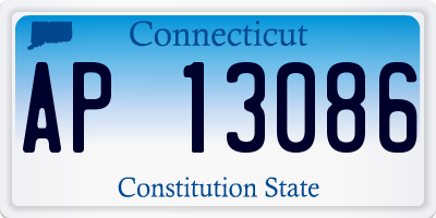 CT license plate AP13086