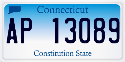 CT license plate AP13089