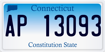 CT license plate AP13093