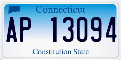CT license plate AP13094