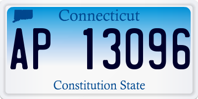 CT license plate AP13096