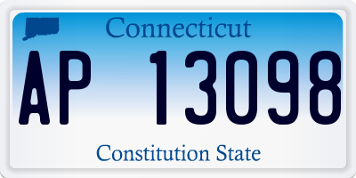 CT license plate AP13098