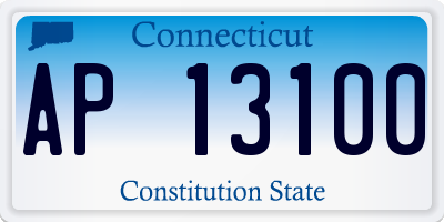 CT license plate AP13100