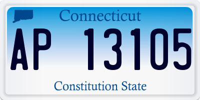 CT license plate AP13105