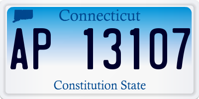 CT license plate AP13107
