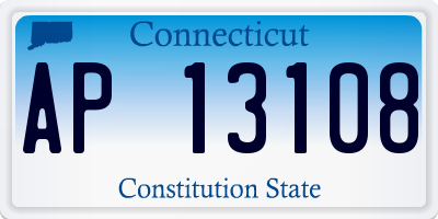 CT license plate AP13108