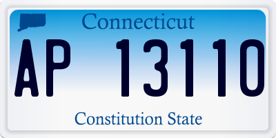 CT license plate AP13110