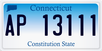 CT license plate AP13111