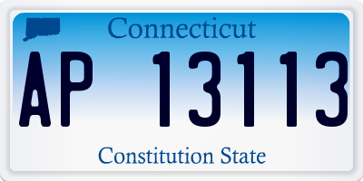 CT license plate AP13113