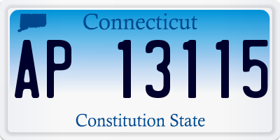 CT license plate AP13115