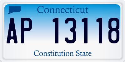 CT license plate AP13118